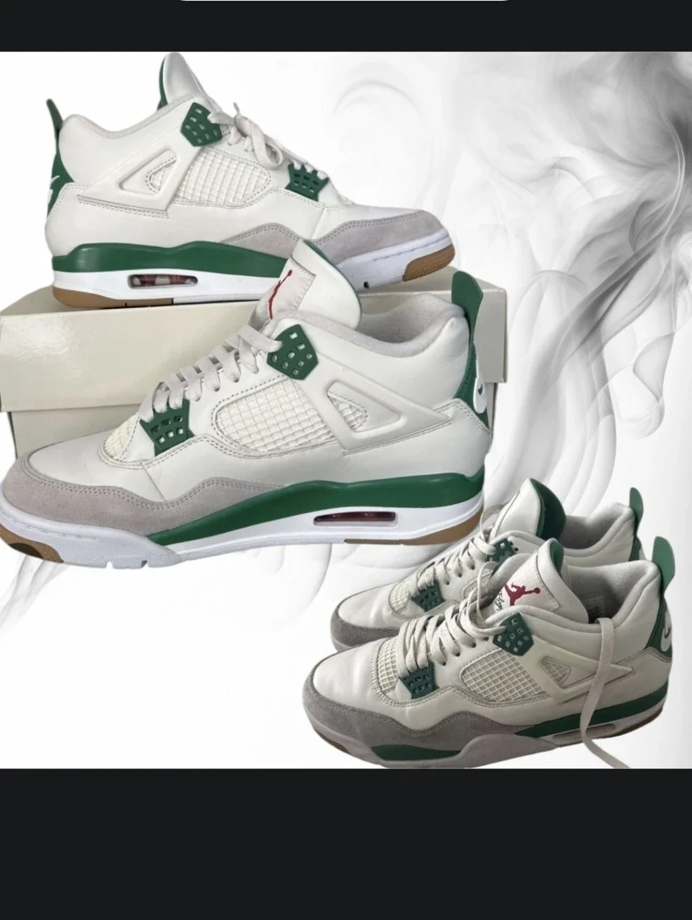 Nike Air Jordan 4 Retro White and Green